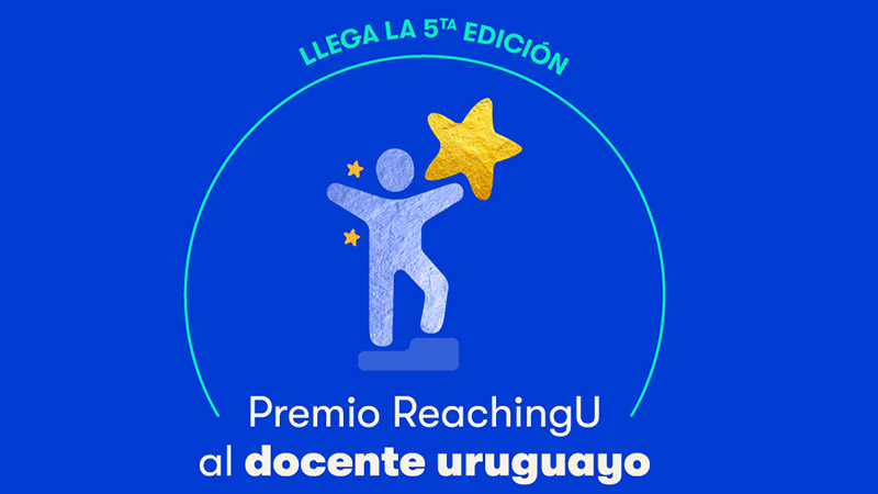 Imagen del logo de la 5.º edición del premio ReachingU al docente uruguayo