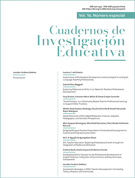 Tapa volumen 16 número especial de Cuadernos de Investigación Educativa