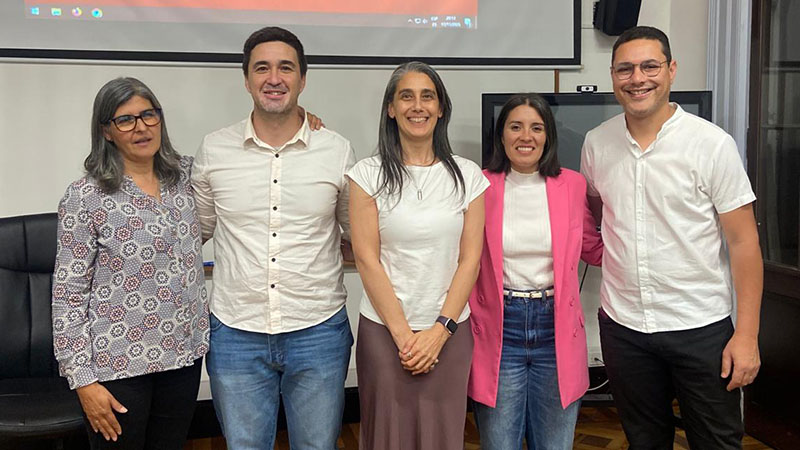 * Silvia Umpi&eacute;rrez, Marcelo Correa, Mariela Questa-Torterolo, Victoria Sequeira y Breno Henrique Matias