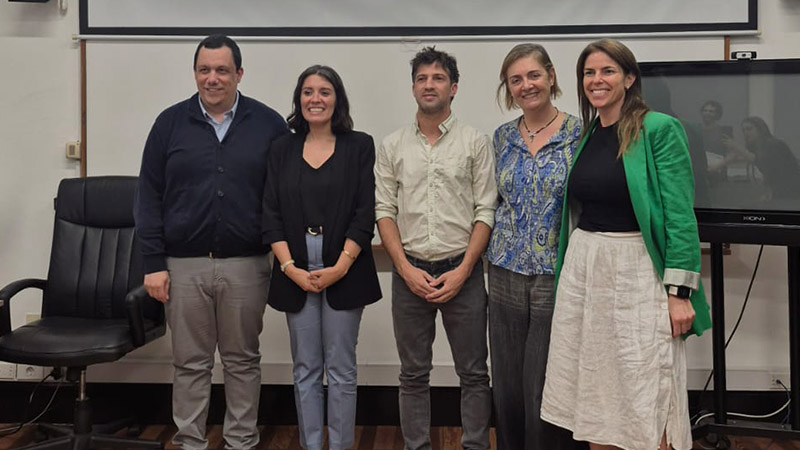 * Fabi&aacute;n T&eacute;liz, Victoria Sequeira, Mateo Marques, Andrea Tejera Techera y Andrea Rajchman