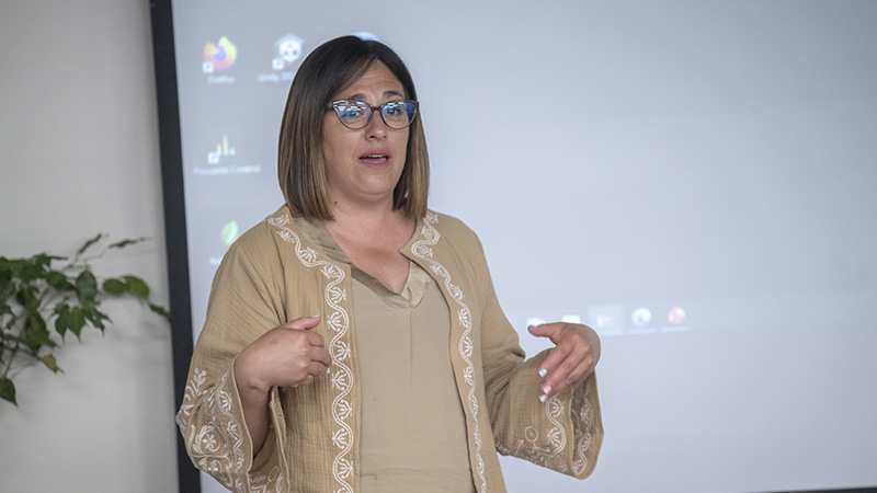 Ximena Amor durante la presentaci&oacute;n de su proyecto