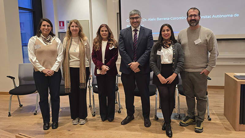 * Paula Mosera, Sandra Ziegler, Claudia Romero, Christian Lazcano, Pilar Beas Cofr&eacute; y Aleix Barrera-Corominas