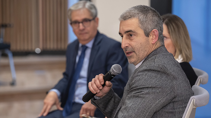 * Pablo Caggiani junto a Pablo Landoni y Denise Vaillant